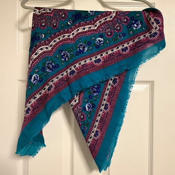 Vintage acrylic square scarf - Picture 1 of 3